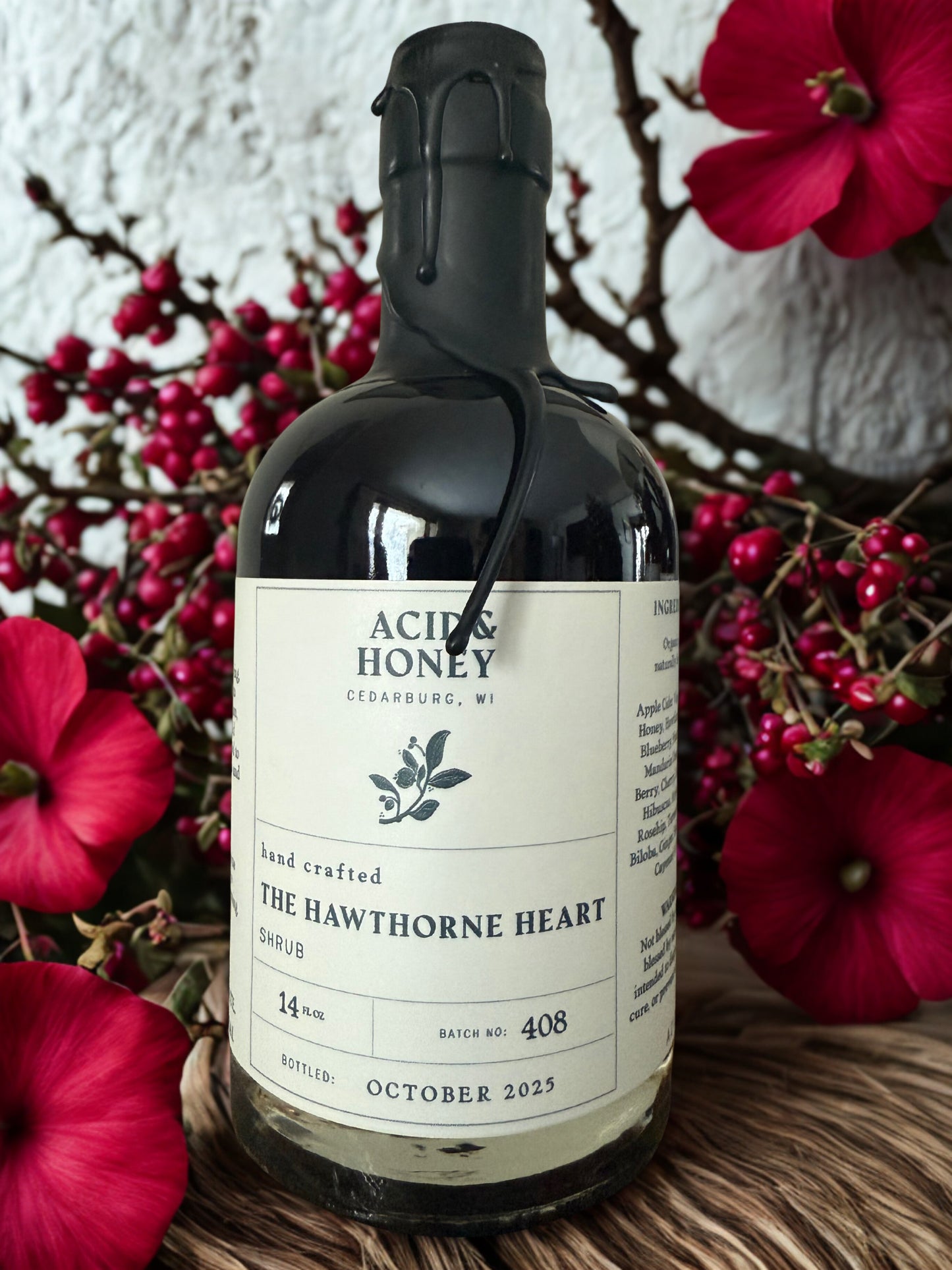 The Hawthorne Heart – Functional Heart Wellness Shrub with Adaptogens & Mushrooms
