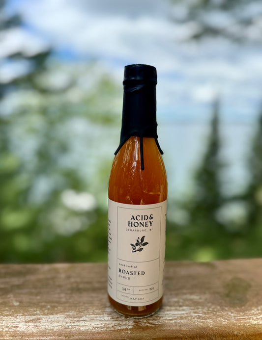 Roasted Fire Cider Shrub – Organic Immune & Inflammation-Supporting Drinking Vinegar with Turmeric, Roasted Garlic, Citrus & Ginger